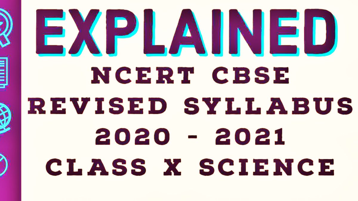Advaitam_IN's tweet photo. Revised syllabus for CBSE class 10 science 2020-21
This video compares the original and revised syllabus class 10 science grade 10 as per CBSE.
#cbsesyllabus #cbseboardexams
#Revisedsyllabus
#CBSE
#NCERT
#class10
#cbse2020
Watch Like & Subscribe !
https://t.co/bXCsnDSEJ4 https://t.co/75dLKIDvfb