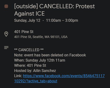 PTFTinyLibrary's tweet photo. Important: The original organizer of the ICE protest at Westlake tomorrow has CANCELLED the event. Some folx are debating on continuing but be advised that there is currently no organizing body attached. #seattleprotests #seattleprotestcomms https://t.co/LIglEn29kj