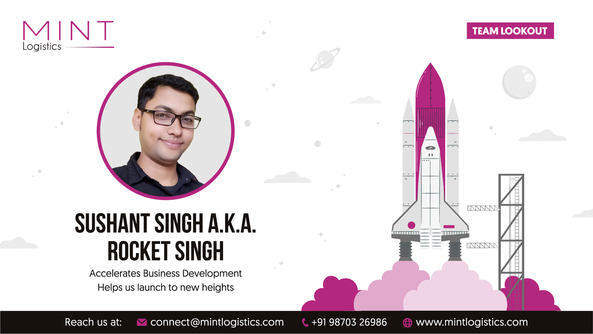 MINTLOGISTICS's tweet photo. #MINTLogisticsTeamSeries: We would be incomplete without our team!

Sushant “Rocket” Singh, is our pilot for business development, driving growth and ensuring our services are seamless and efficient. 

Thank you for launching us off to new altitudes, Sushant! https://t.co/1HqDvGL8sD