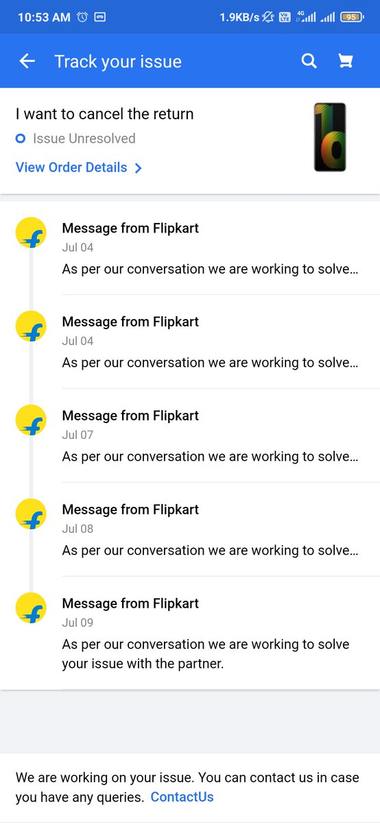 vivekdas2014's tweet photo. @flipkartsupport 
Again i am here because no solution provided by you,don't no what happened to your ASSURED services🙄.
Ordered realme narzo and on the next day returned due to screen not working properly. But no solution provided till date. https://t.co/DMWAaRVL3B