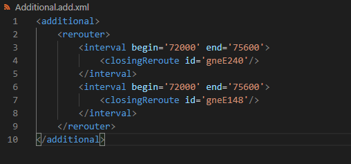 iampsk98's tweet image. #Additional file while using #rerouter is causing issues in #SUMO. The Code and Error messages are attached in the tweet. Please help me. 
Tnx
#TraCI
#Python
@YonoHub 
@DLR_de 
@EclipseSUMO