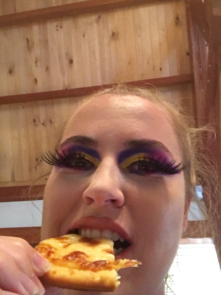 sammygk13's tweet photo. I let my lil drag queen cousin do my makeup and now I’m sitting at family dinner like this https://t.co/tDcOXSfa1l