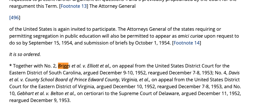 The State of SC delayed the case for years before denying the black parents but they appealed.When it finally reached the Supreme Court, black people in 4 other states had filed similar cases so they combined all 5 of the cases.