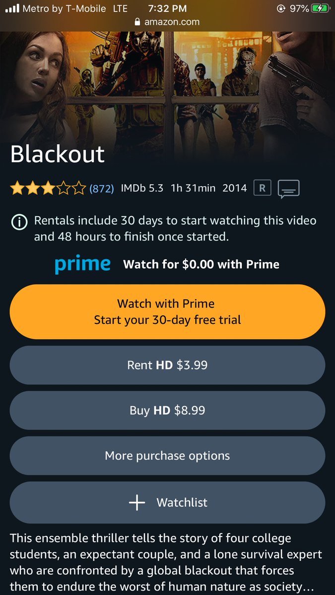 Blackout on Amazon