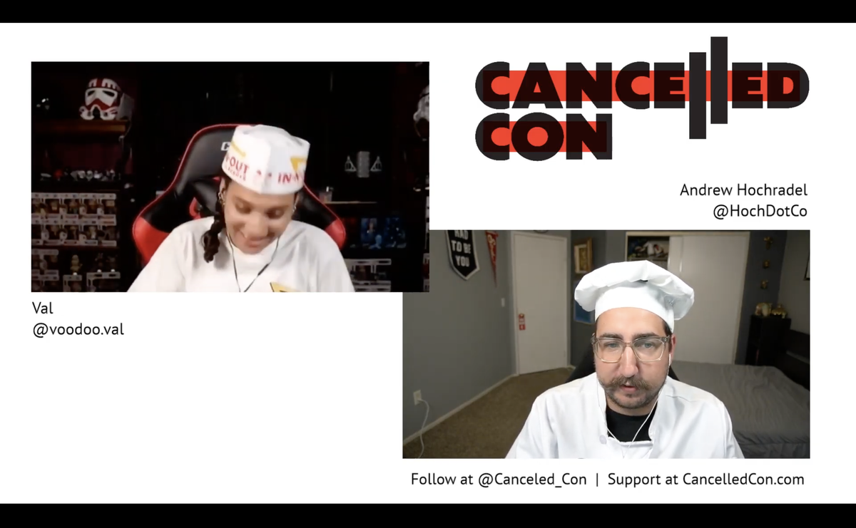 canceled_con's tweet photo. @VooDoo_Val is bout to cook up something tasty for us #canceledcon https://t.co/eqxeQEZJn0
