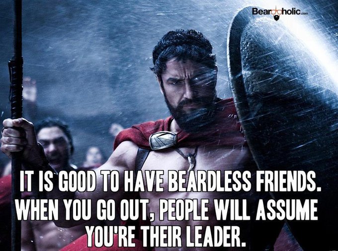 beardoholic's tweet photo. It's Good to Have Beardless Friends.
When You Go Out, People Will Assume
You're Their Leader.
#BeardedLeader #BeardedFriends https://t.co/sIjP5EQebp
