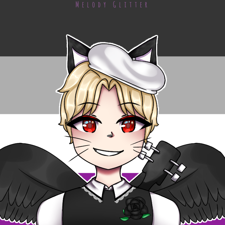 Sol_Artsy's tweet photo. Pride icon commission for @RoyaleWoof 💕

Tysm for commissioning me and especially for your patience!! Even tho pride month is over, i hope you'll still enjoy your icon <3

Ps: if you want a normal background, i can also do that
----

#MelodyGlitterArt https://t.co/LO9ConNC8I