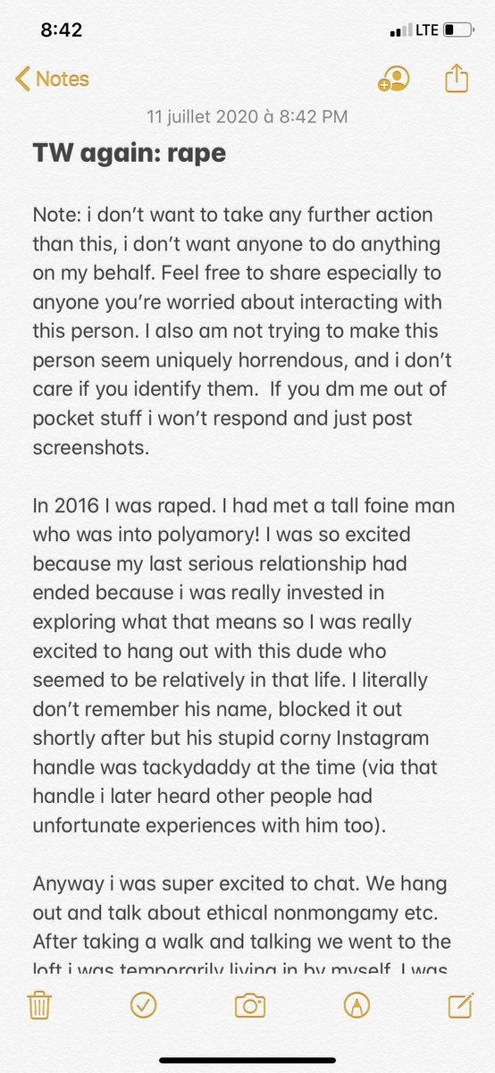 Luna__Vincent's tweet photo. TW: rape

Today i watched a lot of content with rape and sexual assault and I feel like my own story is too heavy on me to keep secret. I feel like this might be healing and might be helpful in warning other people in Chicago who might interact with the person who raped me. https://t.co/5gWJ4eXE62