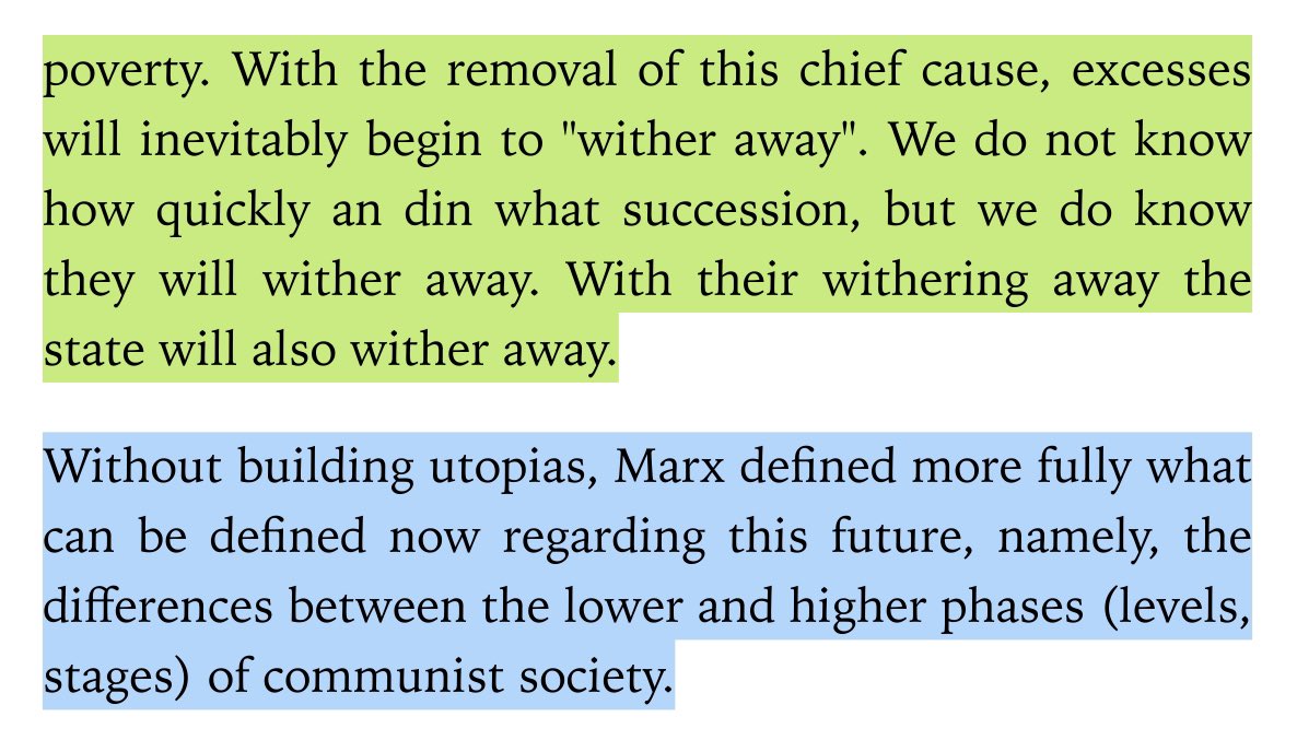 “lastly, only communism makes the state absolutely unnecessary, for there is nobody to be suppressed - ‘nobody’ in the sense of a class, of a systematic struggle against a definite section of the population.”