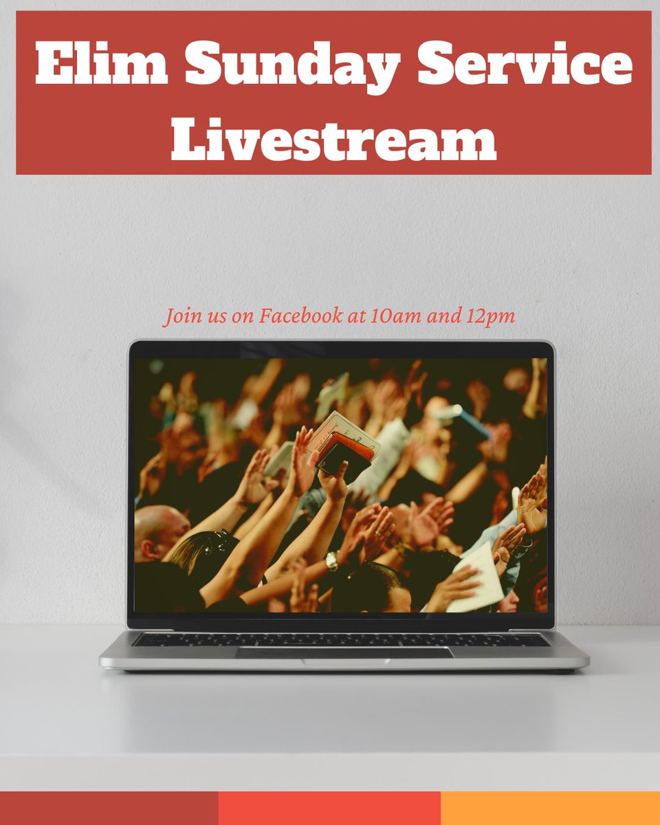 elimtabernacle's tweet photo. Sunday morning church service from the comfort of your own couch! Tune into our livestream tomorrow morning. https://t.co/GSK9h1LAsP