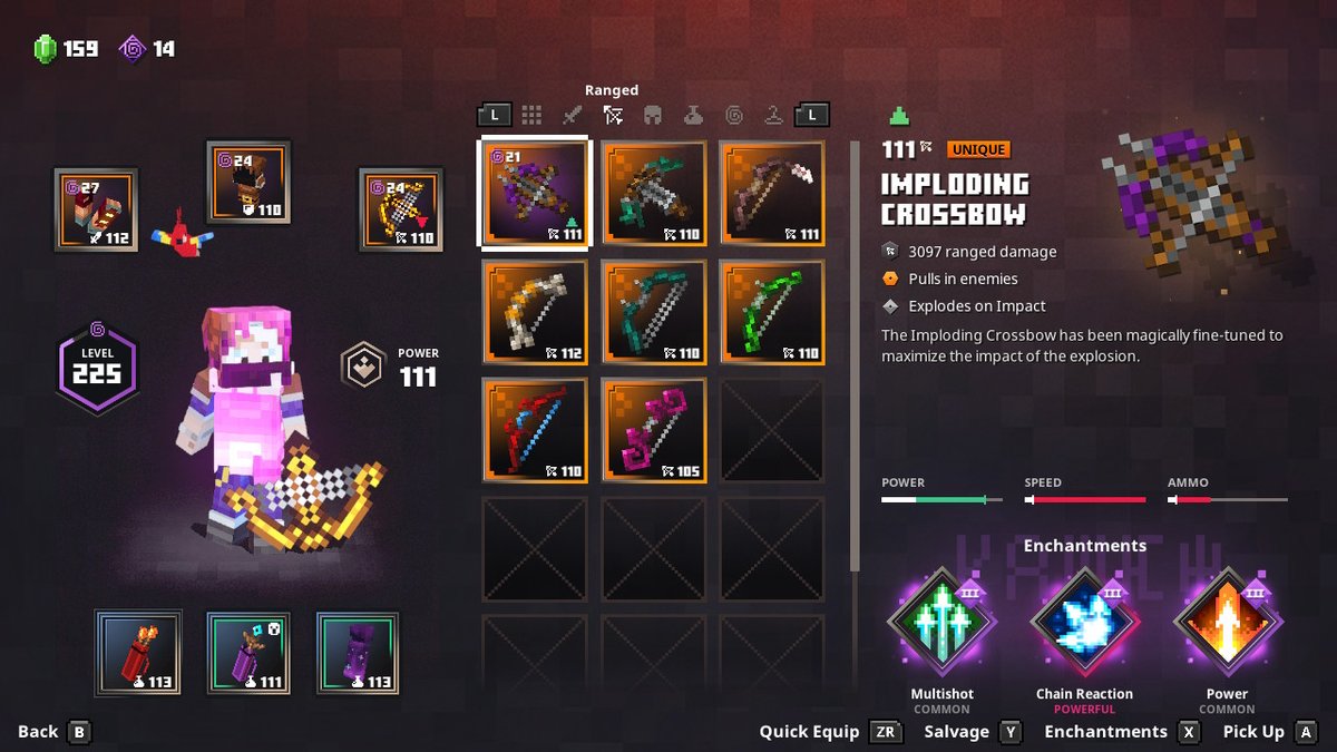 kokoybaga's tweet image. #NintendoSwitch #minecraftdungeons #archerbuild