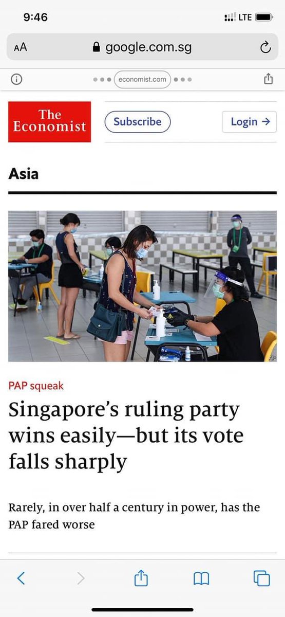 Headline around the world on our GE2020 vs our very own straits times: a short thread-