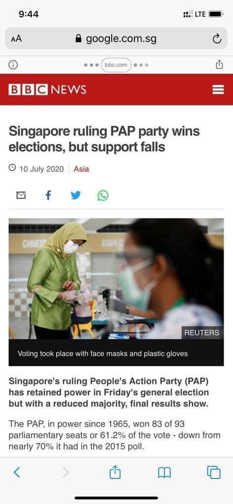 The last photo is our Straits Times. Do you see the Journalistic integrity that is involved. For BBC,Reuters, CNBC and Bloomberg, It said as it is with facts laid down, not intending to protect any narrative set by . This is why we’re 158/180 on the World Press Freedom index.