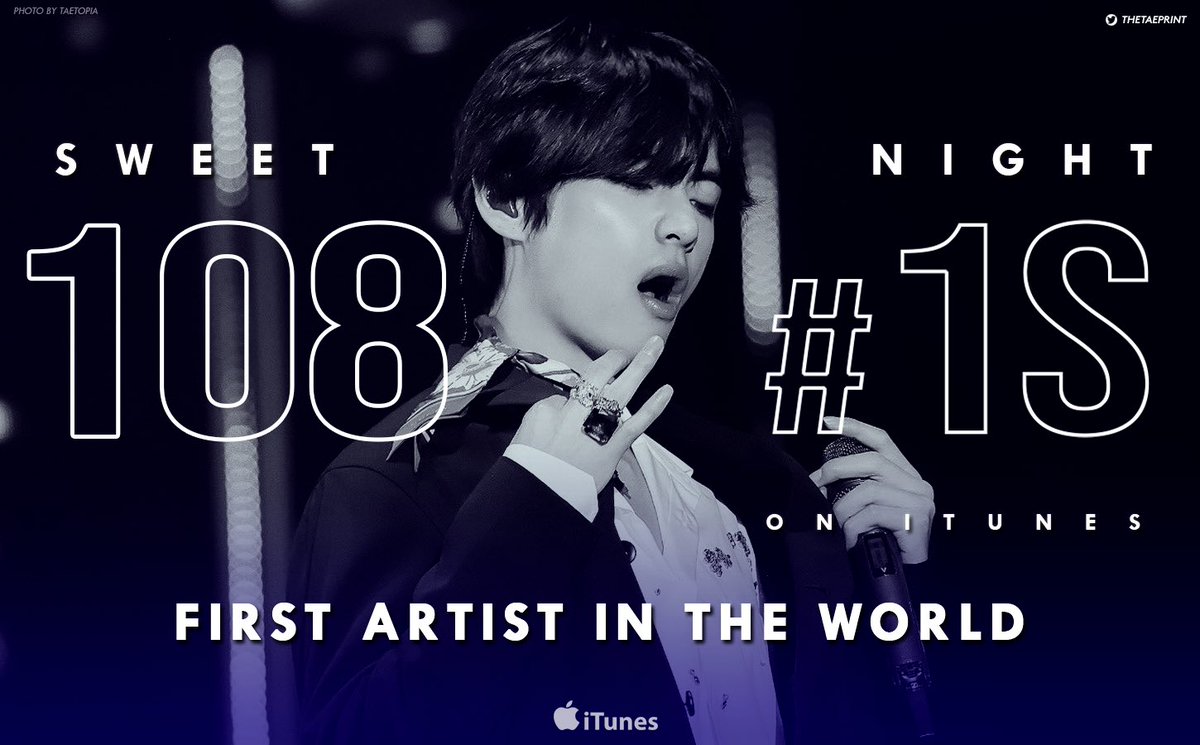 _colorfall_'s tweet photo. 本日2度目の更新！ドイツ！
🏆💗108💗🏆！HISTORYmaker
#OnlyArtistTaehyung
おめでとう！
#FirstSoloistV  #SweetNight108개국1위
#TAEHYUNG #V
First and only Korean Soloist,
only Asian Soloist,only Male Soloist,Taehyung is now the SOLO ARTIST in history to hold the most #1's on iTunes https://t.co/RHM2N8YoyI