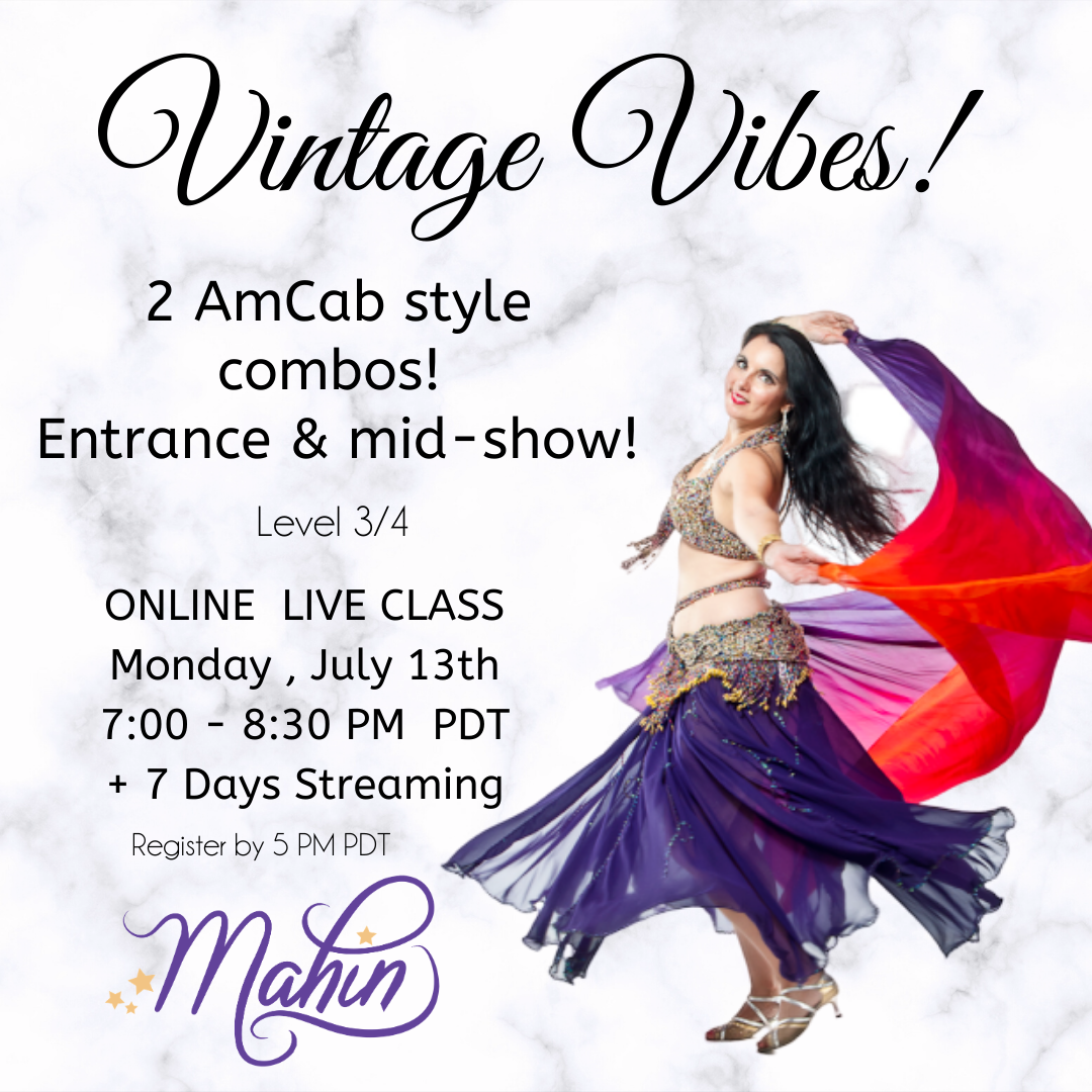 VINTAGE VIBES Intermediate #bellydance class *Online Live* this Mon 7pm PDT! + 7 Days Streaming Access
REGISTER: https://t.co/fPyltqGZRo https://t.co/HXCDuHxkxR