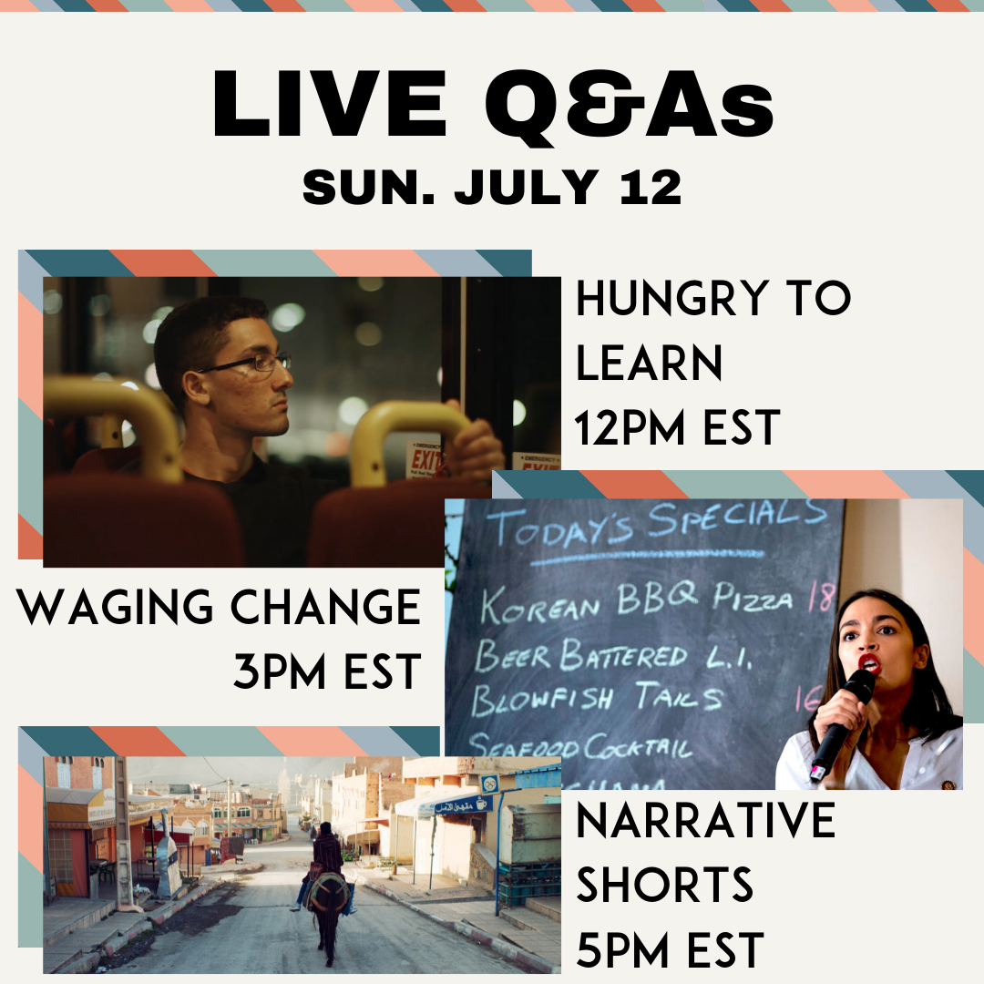 NeverthelessFF's tweet photo. Tomorrow at #Nevertheless2020: Our final 3 #filmmaker Q&amp;As!

🎬 12pm EST - Q&amp;A with Geeta Gandbhir &amp; Rose Arce from HUNGRY TO LEARN

🎬 3pm - Q&amp;A with Abby Ginzberg, Saru Jayaraman &amp; Nikki Cole from WAGING CHANGE

🎬 5pm - Q&amp;A with filmmakers from our NARRATIVE Shorts program https://t.co/f2qm1GTR8k