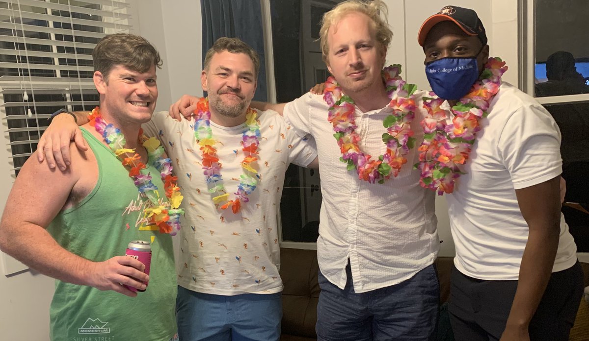 GeorgeNapier's tweet photo. Fake Luau for a Fake Fight Island. @benfowlkesMMA @chaddundas #CoMainEvent #Comaniac #UFC251 #UFSea #FightIsland https://t.co/J4oj0ssk5J