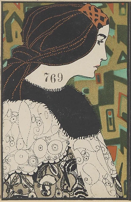 Maria Likarz (1893-1971)オーストリアの画家、デザイナー、グラフィックアーティスト、ファッションデザイナー。20世紀始め、建築家ヨーゼフ・ホフマンとデザイナーのコロマン・モーザーによって設立されたウィーン工房のメンバーです。 