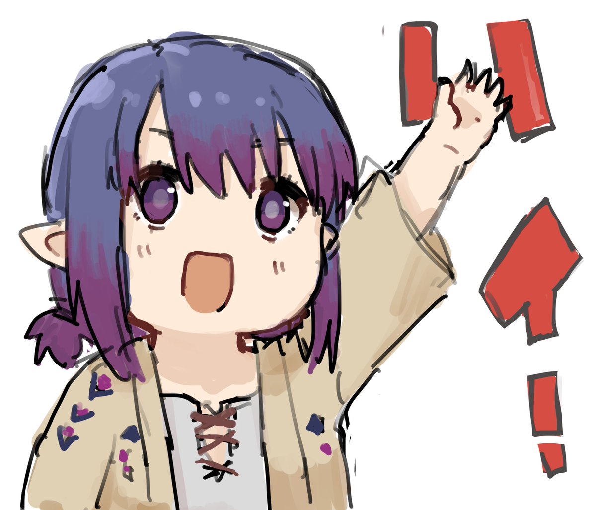 「「ハイ!」をしているカニミーンとうんち報告をするカニミーン 」|ハンバーガーのイラスト