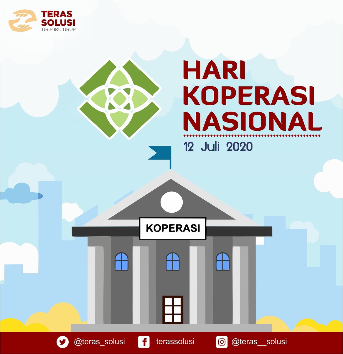 TerasSolusi's tweet photo. Selamat Hari Koperasi Indonesia 

Semoga Koperasi di Indonesia semakin dapat berperan aktif dalam kemandirian dan perekonomian Bangsa. #HariKoperasiIndonesia #terassolusi https://t.co/xGNixI7QKc