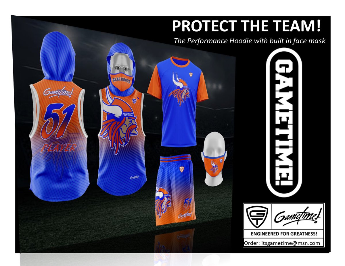 GAMETIMEbrand's tweet photo. It's Go Time! Protect your team with our new hoodie with built-in face mask. #BeachBoyz @TheRainierBeach #ProtectivePerformanceTeamwear #Gametime #DominateTheCity Order today! @coreysampson04 @RBHSFB https://t.co/TJBWuTDyoS