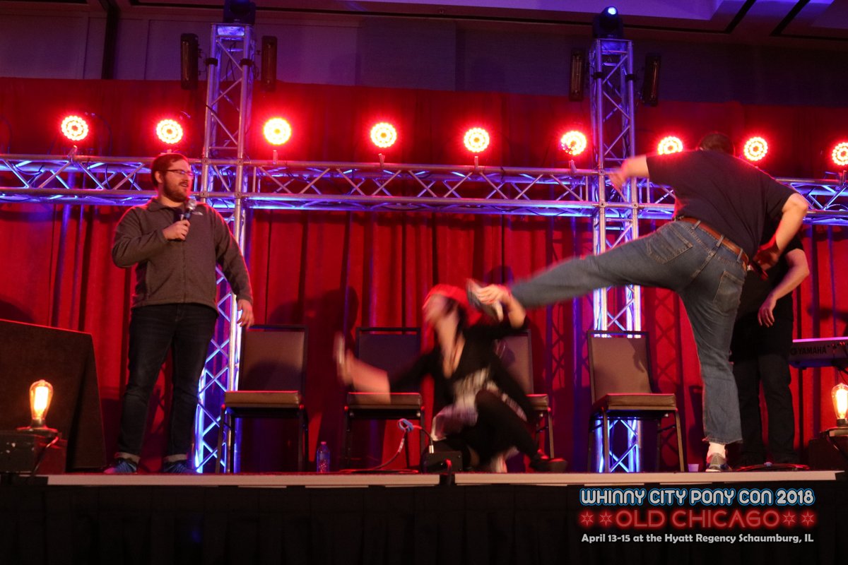 TekCharlie's tweet photo. Going through #WCPC18 photos when suddenly OMG @MLPSilverQuill, what the heck did you do to @CaityBair during Whooves Line?!? https://t.co/QdCfCfTO1z