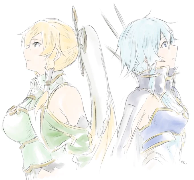 落書き リーファ&amp;シノン 