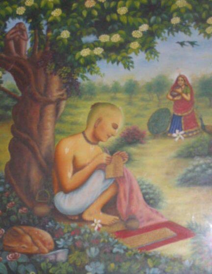 VrindavanMonk's tweet photo. Vancha kalpa.Good morning🙏🏼

 Sunrise with the Goswamis💐🌷🌞
1.Sanatan Goswami
Srila Sanatana Goswami also spent some time living in a cottage on the banks of Pavana Sarovara near Nandagrama. https://t.co/tbgXR7sz9C