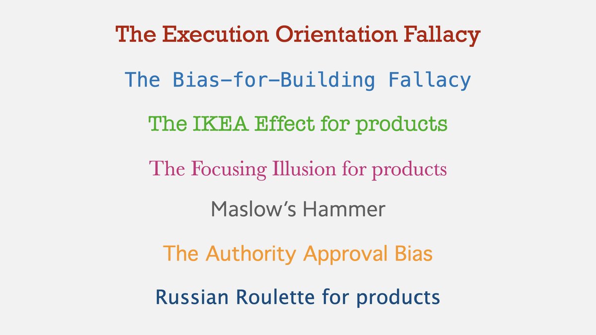 Why do smart product people & teams often build products with mediocre or no impact?A cautionary thread of biases and fallacies we encounter when building products1/10