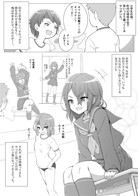 小学生の時よく煽ってきたやつが中学生になってからは○○な話。

中途半端に描いたけど・・処理に困ったので投下 