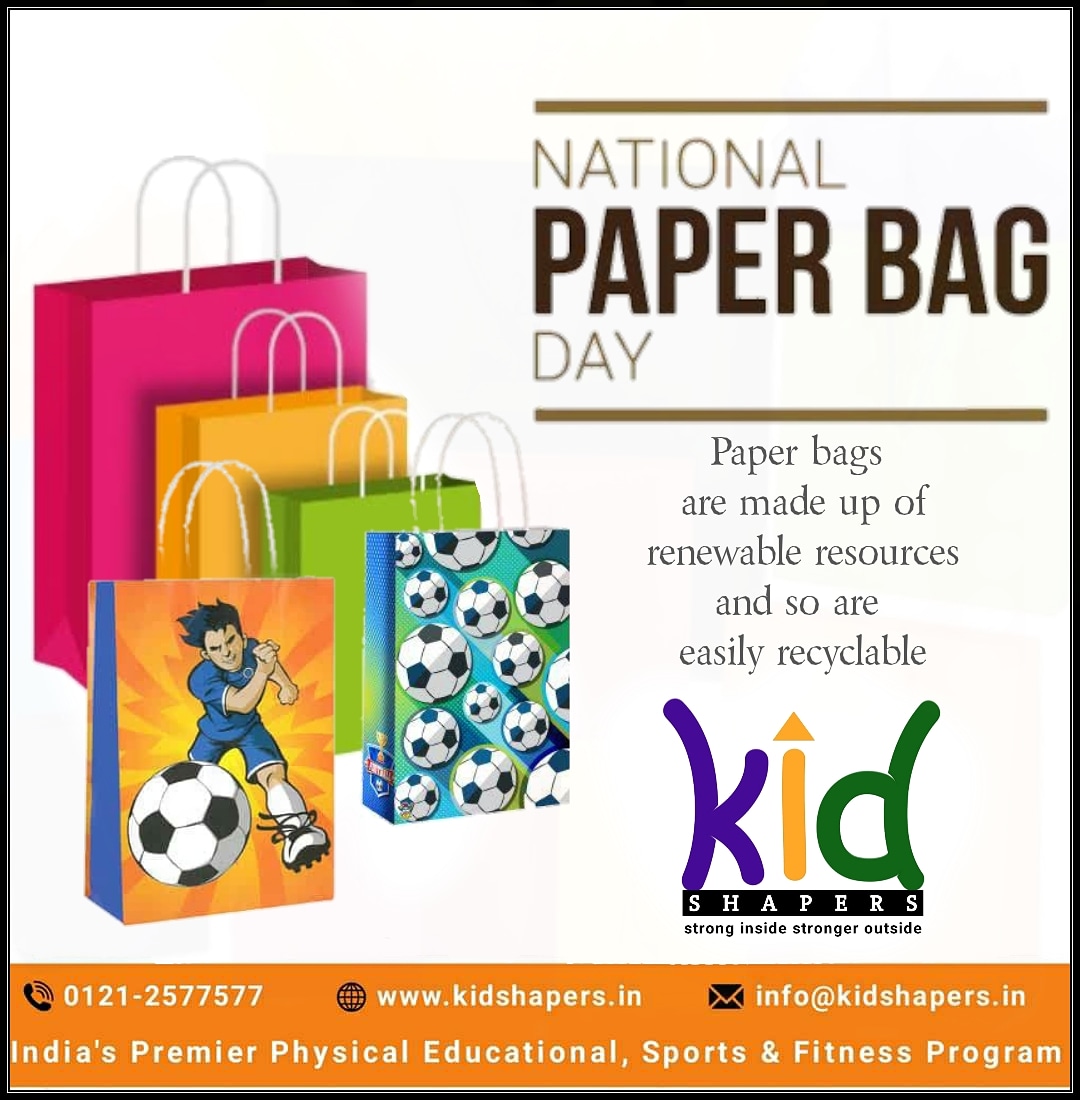 KIDSHAPERS's tweet photo. USE PAPER BAGGAGE AS A LOT AS ATTAINABLE AND MAKE MOM EARTH PLASTIC-FREE.

Paper bag day 12th July 2020.

#kidshaperindia #stronginsidestrongeroutside #sports #paperbagday2020 #paper #earth https://t.co/DOUAqZIVlf