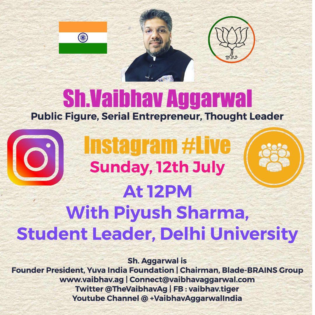 Instagram Live at 12PM today. Join #Live