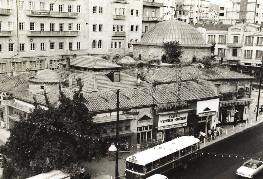 Hamza Bey Mosque (Alkazar Cinema) Thessaloniki, occupied Selanik15th Century Ottoman mosque mamed after the Beylerbeyi of Rumeli and built by order of Hafsa Hatun. Sold to private owners and used as a cinema for decades. Now under a never-ending "restoration"