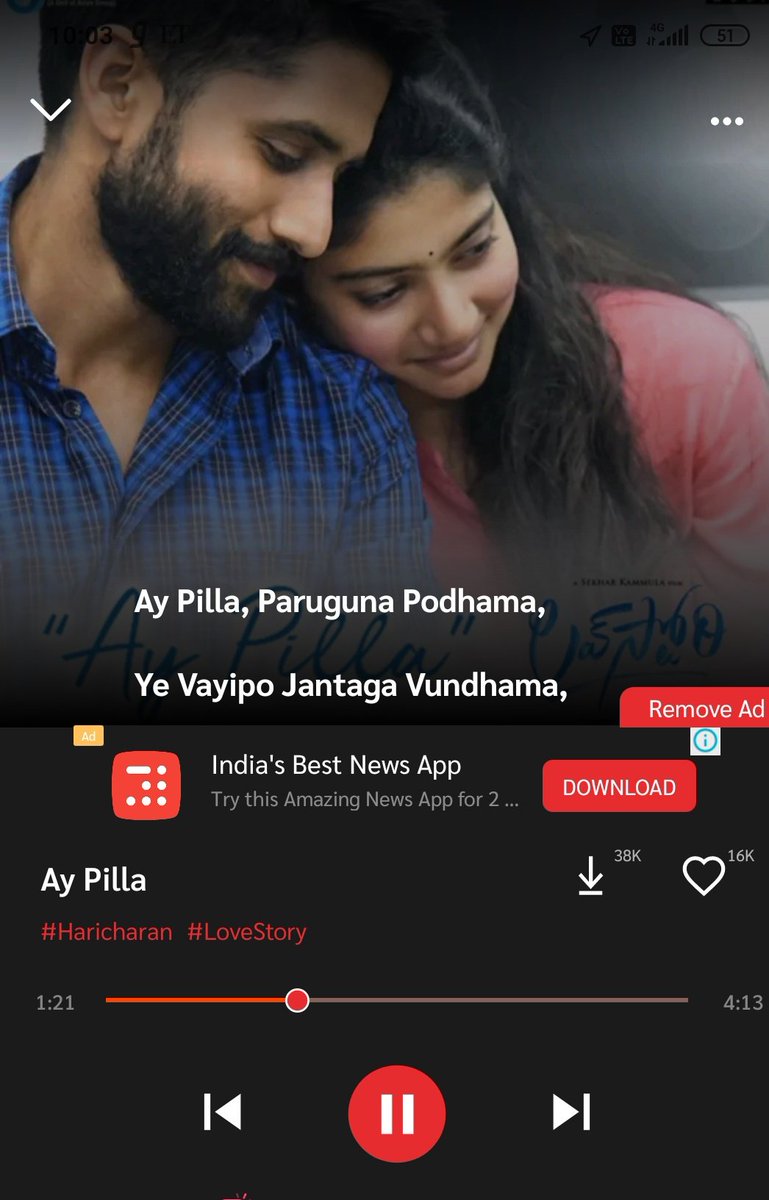 simha261409's tweet photo. E song lo Edo magic uvdhi ๐ boring Anne felling Raadhu yanee sarelu vinaa๐ง ๐๐ง lyrics aithe ๐๐๐ @chay_akkineni
#watingfor #LoveStory ๐ https://t.co/5XMffE7FlB