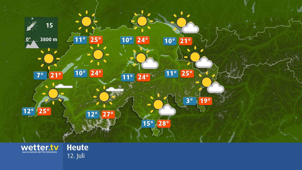 Mit der kühleren eingeflossenen Luft sind die Temperaturen in der Nacht stark gesunken, in Buffalora am Ofenpass und am Flughafen Samedan gab sogar leichten #Frost. In La Brévine im Jura waren es exakt 0.0 Grad. Tagsüber wird es nun mit viel Sonne angenehm warm. (rp)