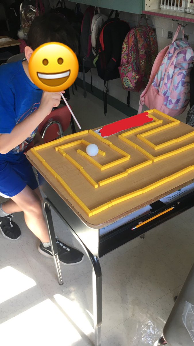 ms_murray19's tweet photo. My summer school kiddos learned about Force and built a maze for a ping pong ball to go through using the force of air. The level of engagement is always so much higher when you give them a hands on activity! https://t.co/2nIyCFM9fE