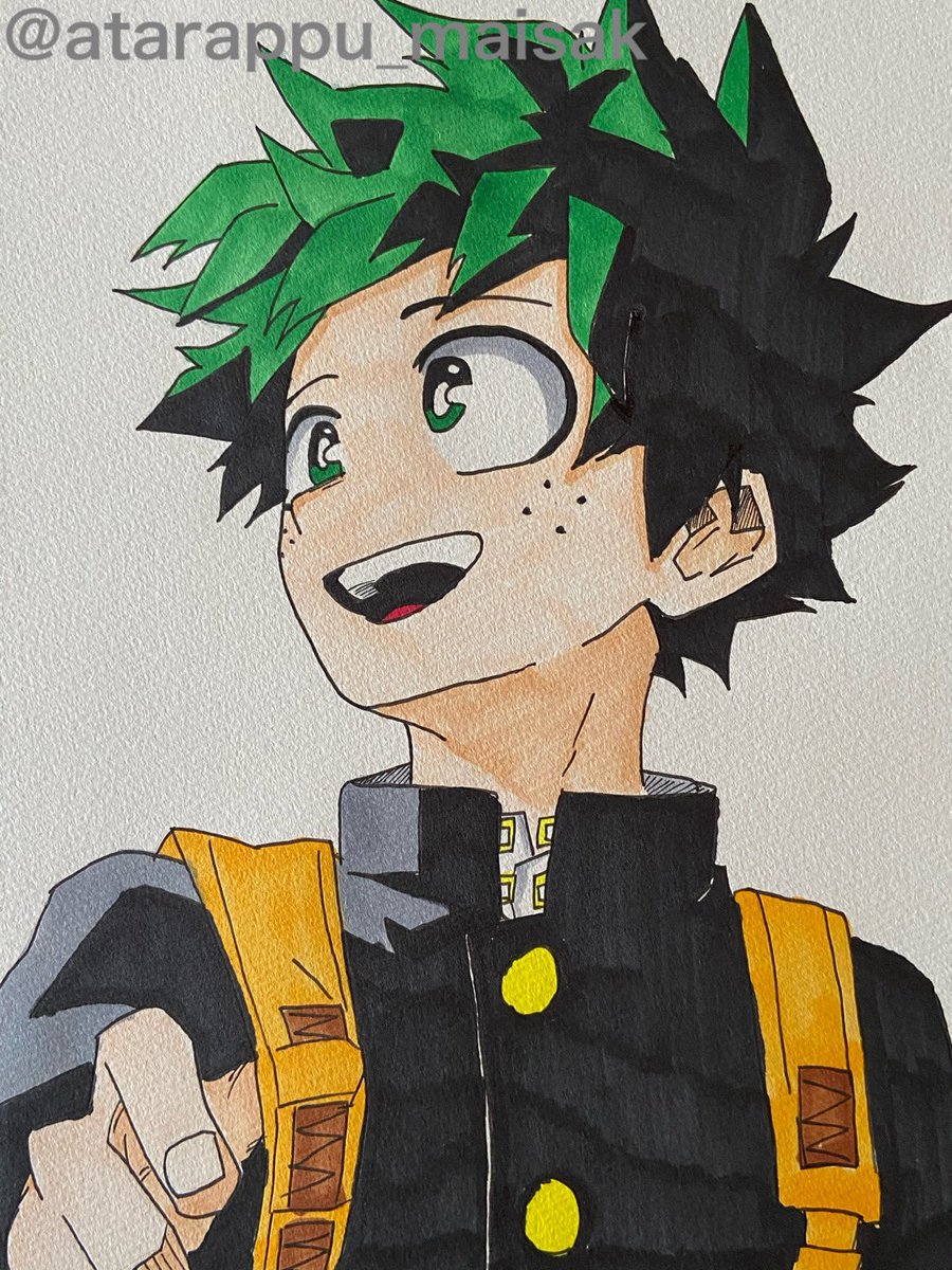 ヒロアカ 初めてコピック使ってデク描きました アドバイスや感想ください ふぁぼりつし あたらっぷ のイラスト