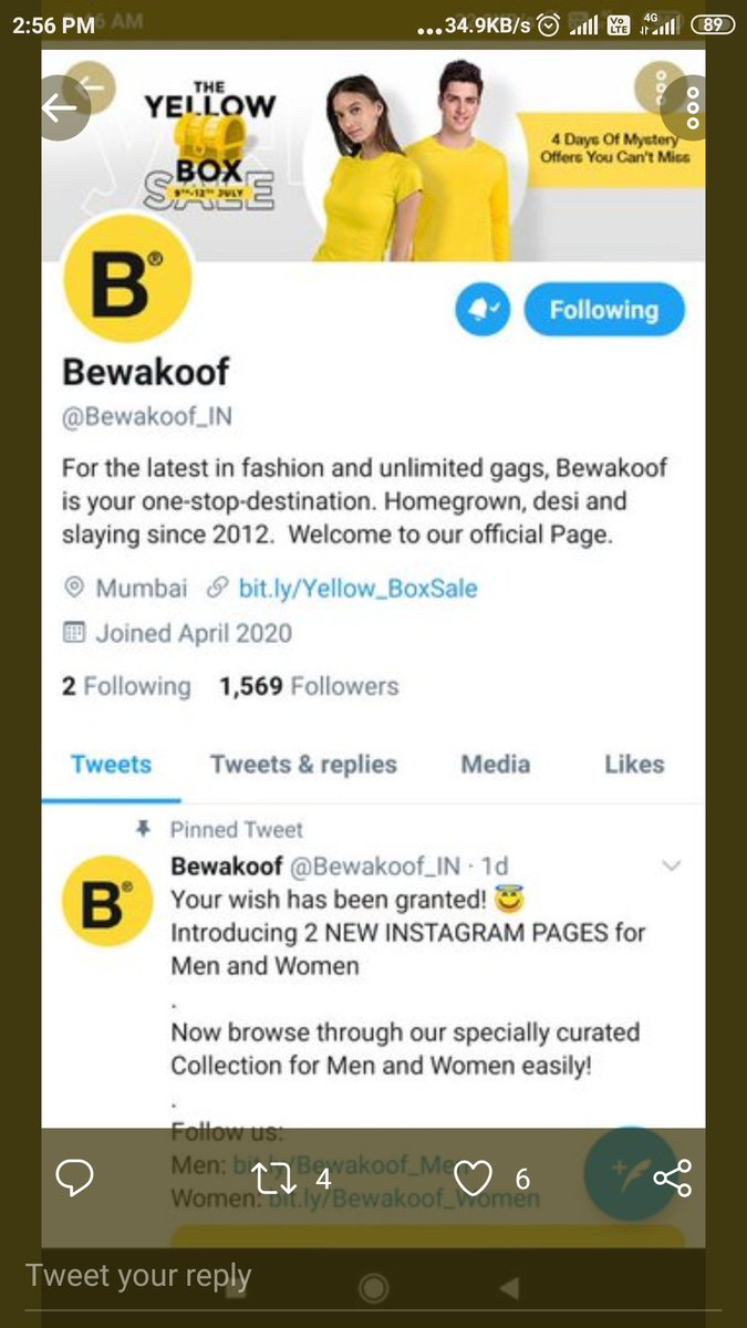 roopa786's tweet photo. @KpParmar98 @Bewakoof_IN @Tuaa47 @chilled_Sup @iamankit315 @sapnaarathor @satyapaljain_86 @Dazzlingcutie1 @GoldQueenie4 @Khushbu90495147 #ContestDay4
๐My perfect screenshot โฅ๏ธ
#BewakoofOfficial #CaptureTheYellowBox
#ContestAlert #DailyContest #India
@Bewakoof_IN๐๐
Tag
@27_vins
@DayalOjha4
@Smiley_Bharati
@jinijony08
@Jyoti14300
@satyapaljain_86
@Dazzlingcutie1
@GoldQueenie4
@ImChandana01 https://t.co/5wrgih3Mkf