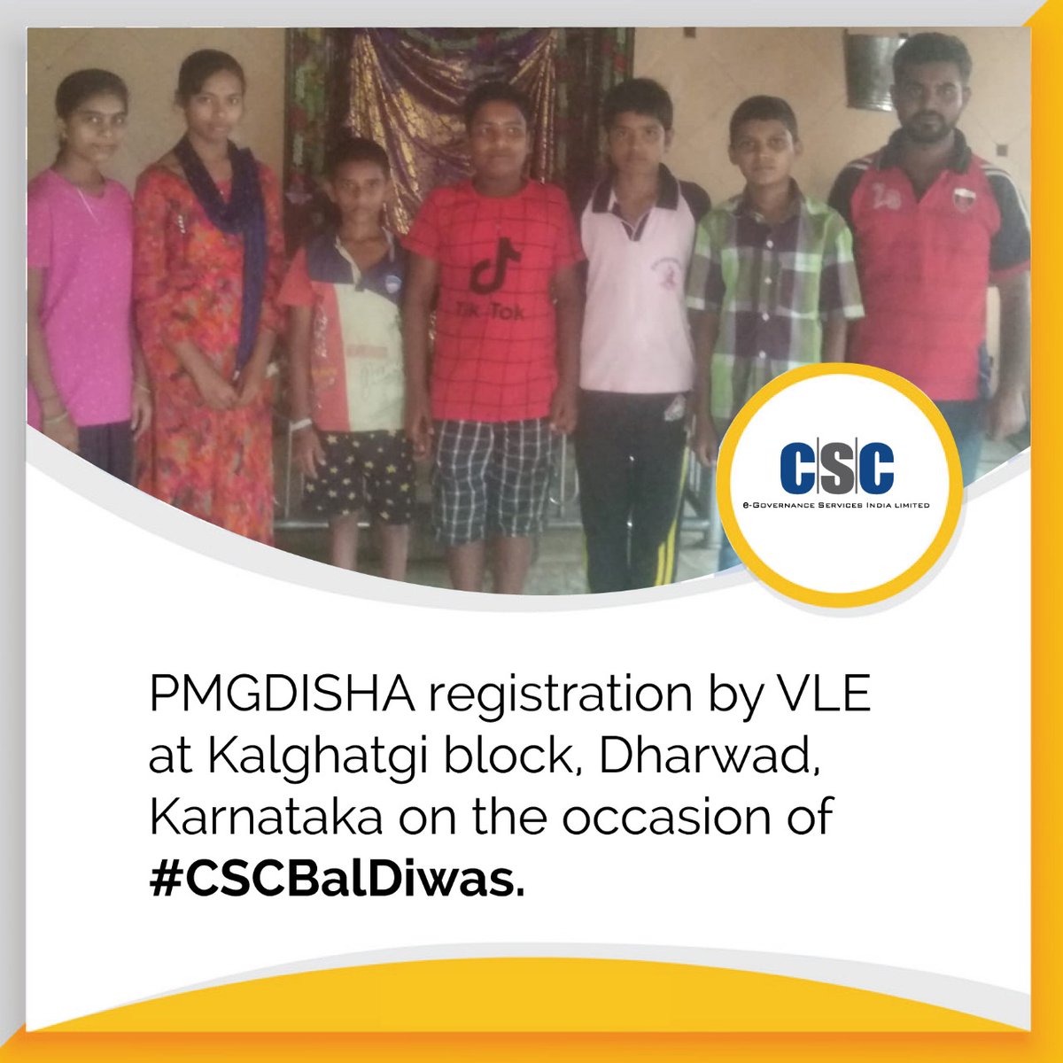 CSCegov_'s tweet image. PMGDISHA registration by VLE at Kalghatgi block, Dharwad, Karnataka on the occasion of #CSCBalDiwas .