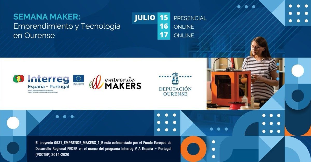muutech's tweet photo. 📢  #SemanaMaker
💬 🚀 ¿Quieres saber todo sobre cómo el movimiento #MAKER en Zaragoza ciudad #Maker?  Juan Pradas impulsor del Zaragoza Maker Show te lo cuenta!

⏰ 11:00h 
✍️  ¡Regístrate aquí! 👉 https://t.co/6u93q2GUin ¿Te lo vas a perder? https://t.co/mTLEX1GZev
