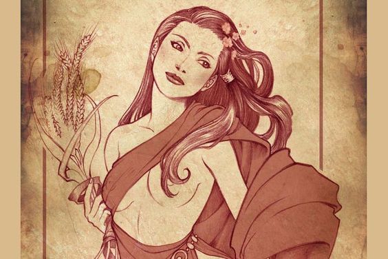 A Demeter woman, unlike Hera, who is driven by status and goes for a powerful man, does not care about it. As she sees men as "children", she often seeks a man who she will be able to mother. Those are often sensitive, dependent men. She may also be with a typical "family man".