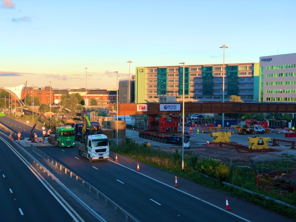 caitlincall's tweet photo. Great to see the @AirportCityUK bridge moving into place this weekend! So much progress over the last six months! @5plusarch @BCEGIUK https://t.co/ROjunQXWlw