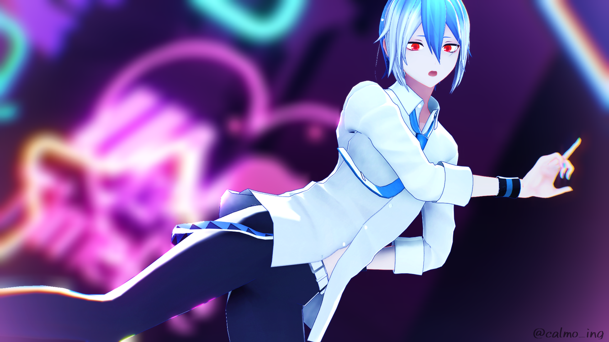 「【MMD】ジャンキーナイトタウンオーケストラ【自作モデル】 https://t.」|カルものイラスト