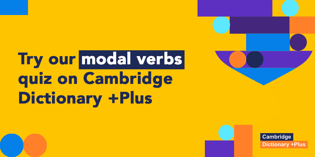 CambridgeWords's tweet image. Do you want to practise #ModalVerbs?

Have a go at this #GrammarQuiz on Cambridge Dictionary +Plus: ow.ly/vn1e50An7us

Did you find it challenging? Let us know!

#Grammar #EnglishGrammar #LearnEnglish