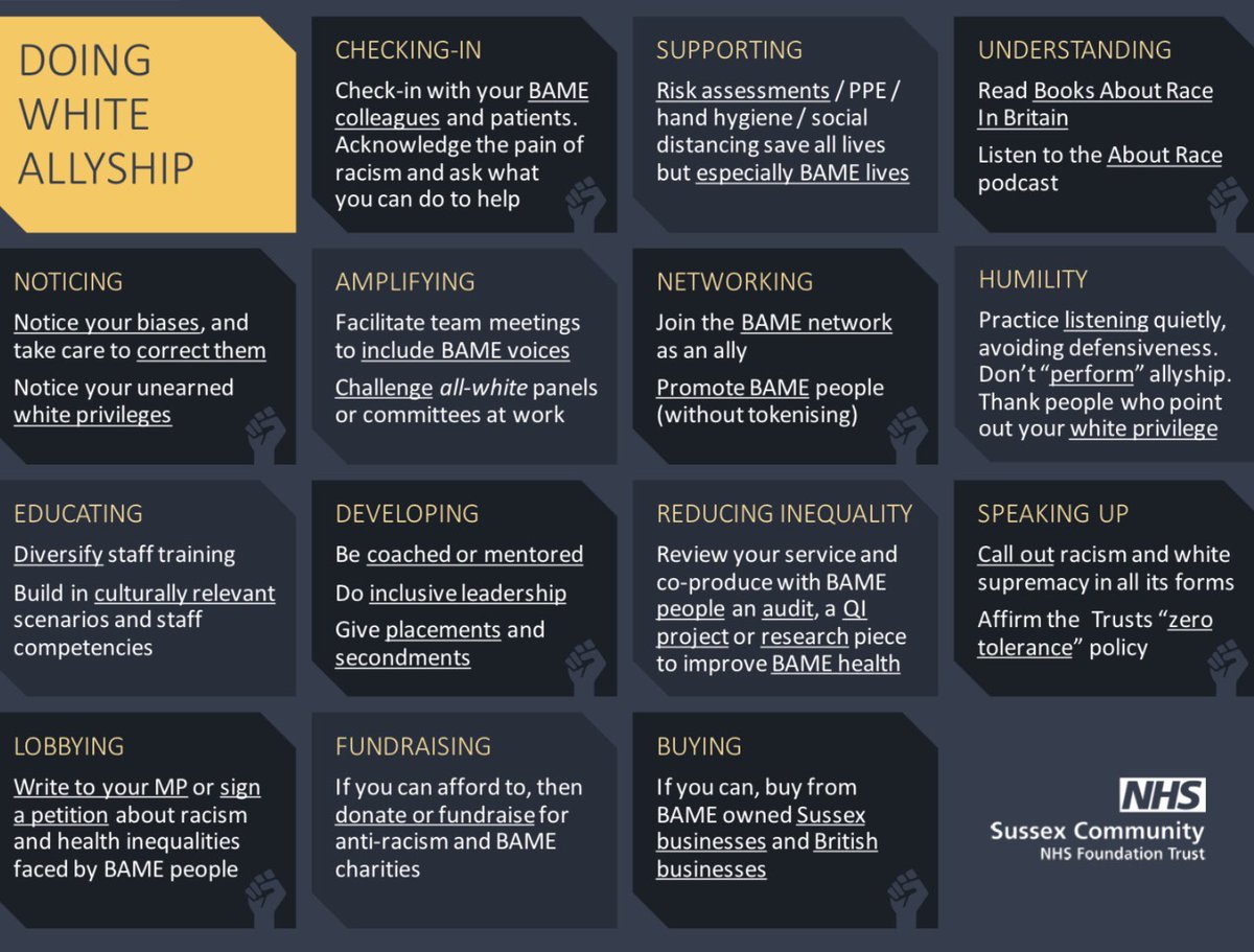 NHSBME's tweet photo. The most important “A” in Allyship is ACTION https://t.co/Dom0vCrttB