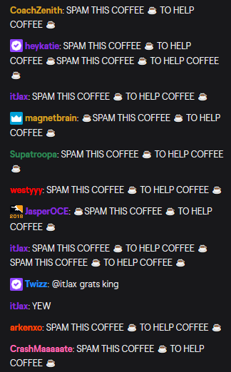 magnetbrain's tweet photo. official team coffee fanclub #COFFEEWIN https://t.co/wtpbNTnOII