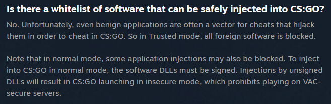 Maxim If Trusted Mode Is Meant To Block All Foreign Software From Interacting With The Game Then Why Does My Nvidia Shadowplay Still Work Is Shadowplay Not Injecting Itself