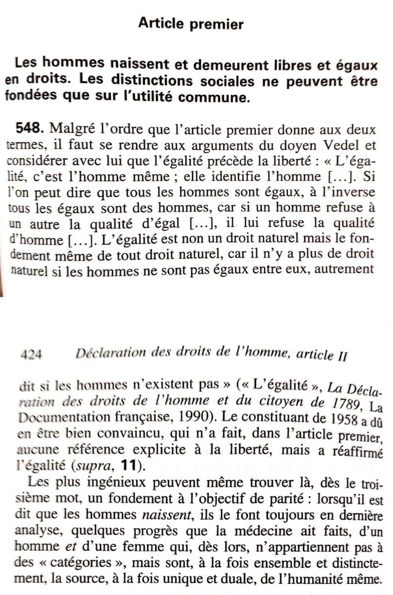 SCLombard's tweet photo. La suite de l'article 1er de la #DDHC : "Les distinctions sociales ne peuvent être fondées que sur l'utilité commune."
=> Extrait de La Constitution, introduite et commentée par Guy Carcassonne, 9e édition, 2009
#Constitution #Droit #PayeTonAuteur #Dignité #Egalité https://t.co/TXzroLm0b8