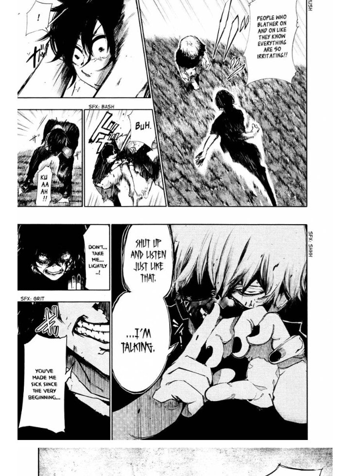 vs Jason and Ayato is just peak Kaneki. Say what you want about the series as a whole but this was raw as fuck.