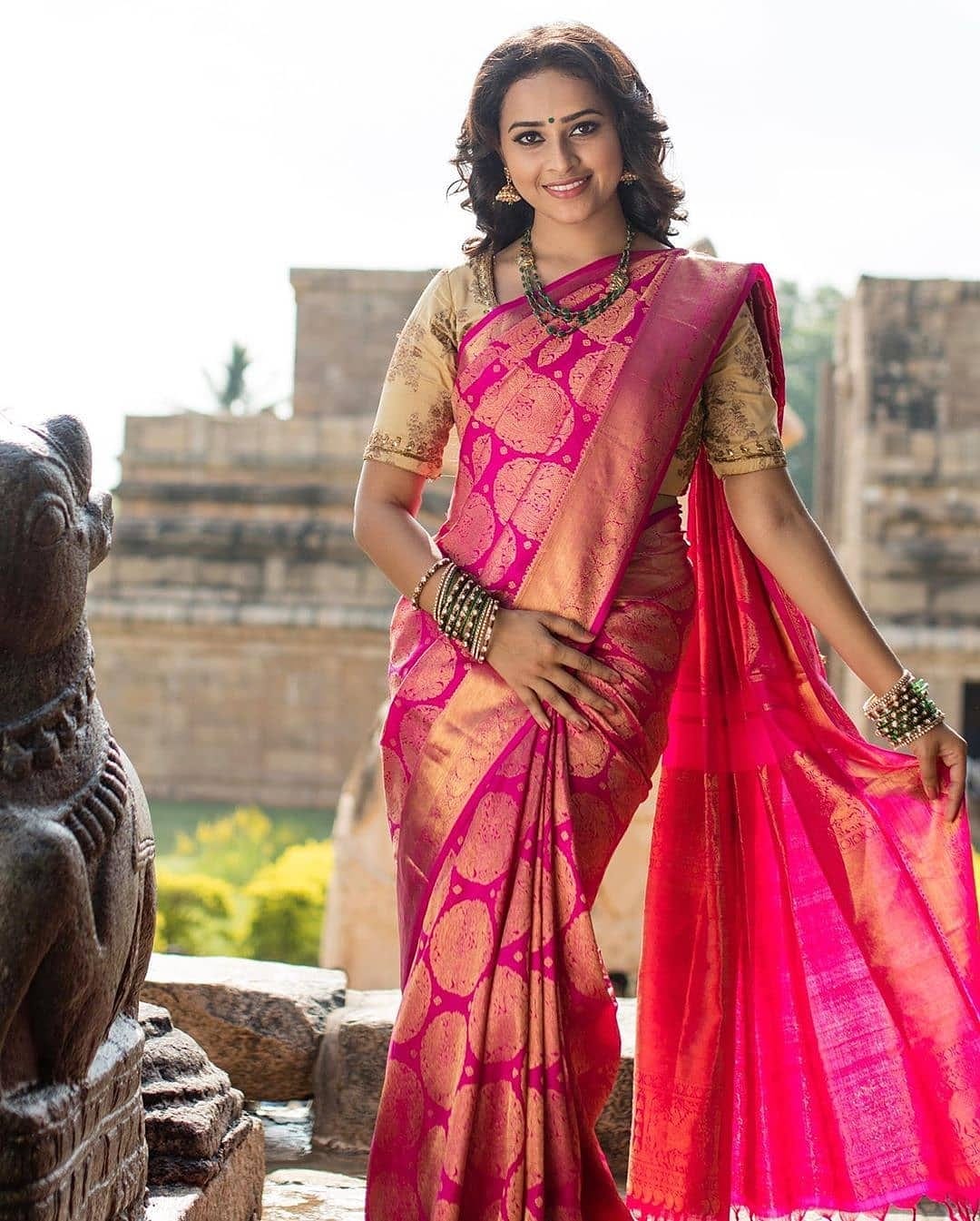 Rose wedding saree sale